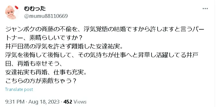 安達祐実井戸田潤ｘ1